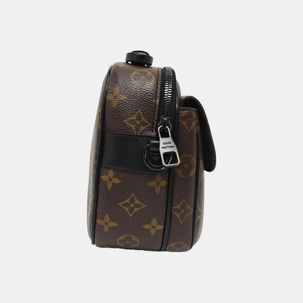 S LOCK Monogram Coated Canvas Brown
