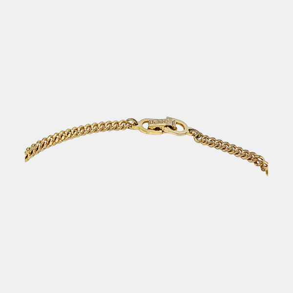 Dior Oblique Metal Gold Necklace