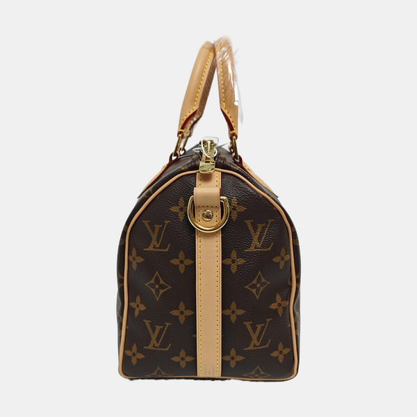 SPEEDY 25 Monogram Coated Canvas Brown