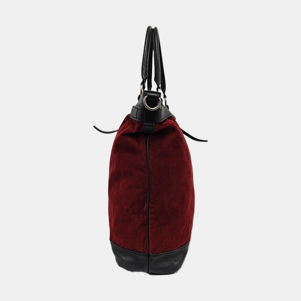 Fabric Shoulder Bag Red
