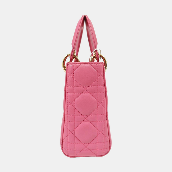 Lady Dior Mini Cannage Lambskin Red