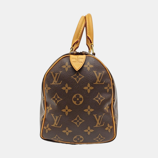 SPEEDY 25 Monogram Coated Canvas Brown