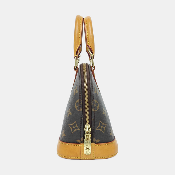 ALMA BB Monogram Coated Canvas Brown