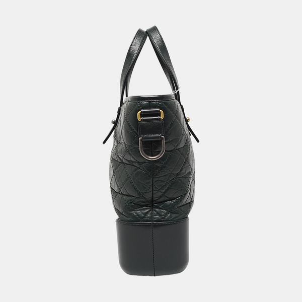 GABRIELLE Medium Quilted Calfskin Green
