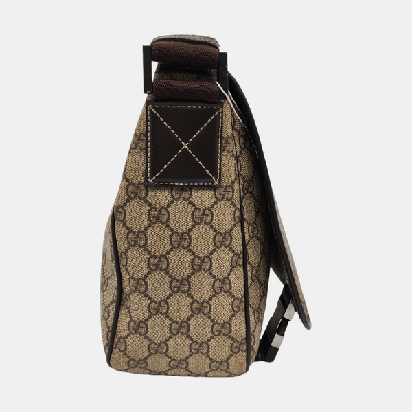 GG Messenger Monogram Coated Canvas Black