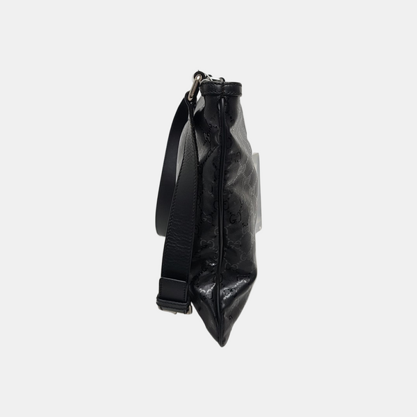 Monogram Coated Canvas Crossbody Bag Black