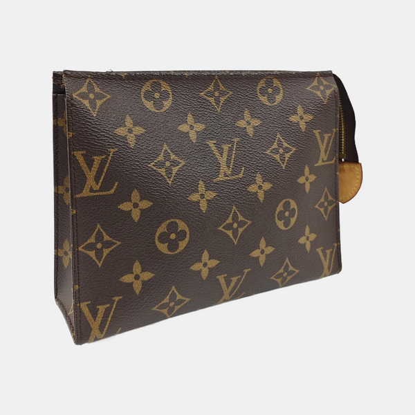 TOILET POCKET 19 Monogram Coated Canvas Brown