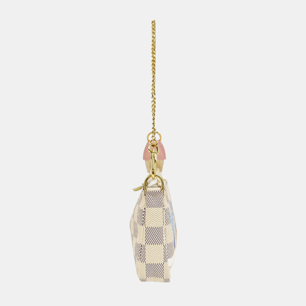ACCESSOIRES Mini Damier Azur Coated Canvas White
