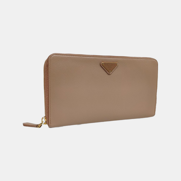 Saffiano Calfskin Wallet Beige