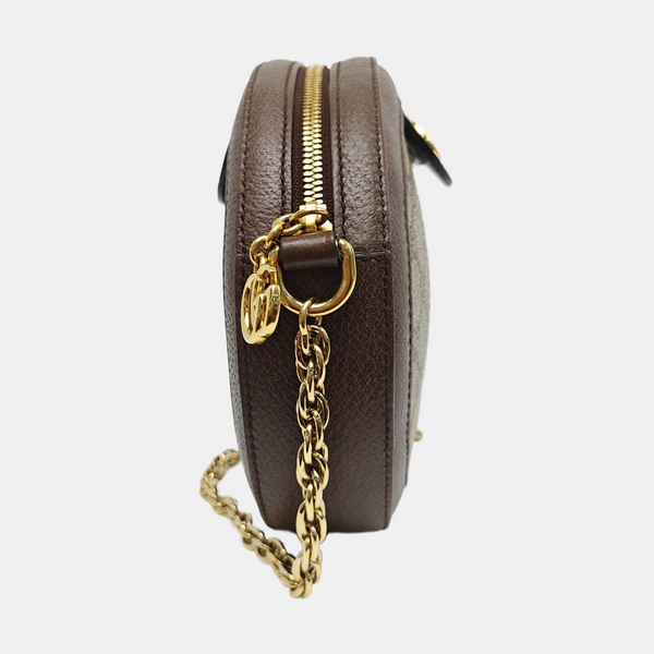 Ophidia Mini Monogram Coated Canvas Beige