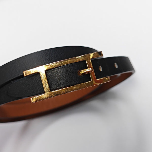 Hapi 3 Leather Black Bangle