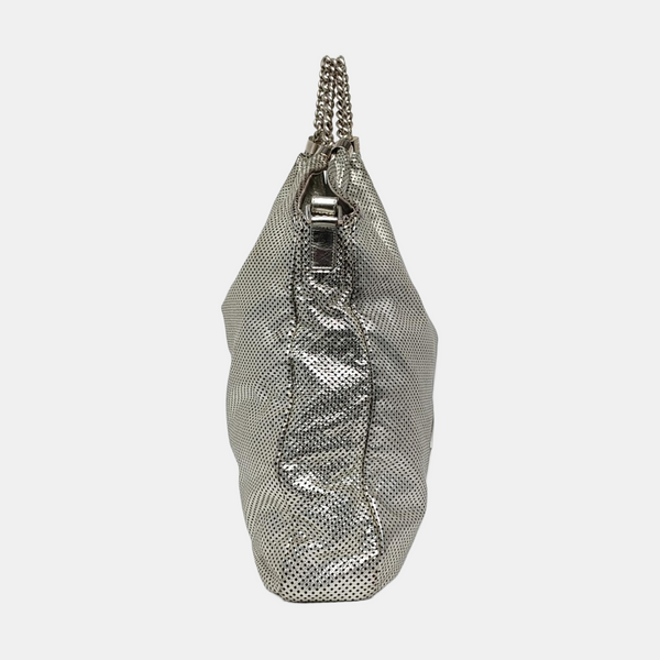 RODEO DRIVE Extra Large Calfskin Silver