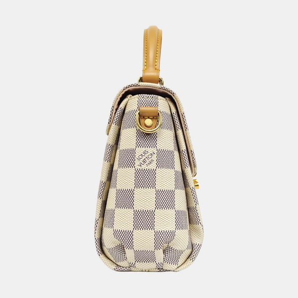 CROISETTE Damier Azur Coated Canvas White