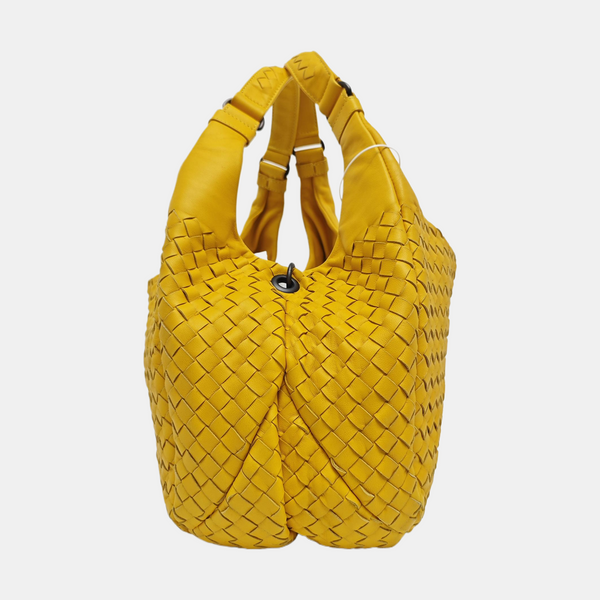 Lambskin Top Handle Bag Yellow