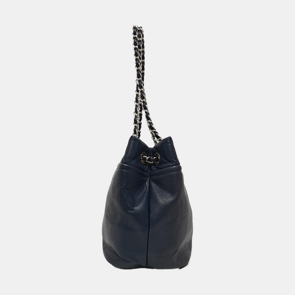 CC TIMELESS SOFT Quilted Grained Calfskin Blue