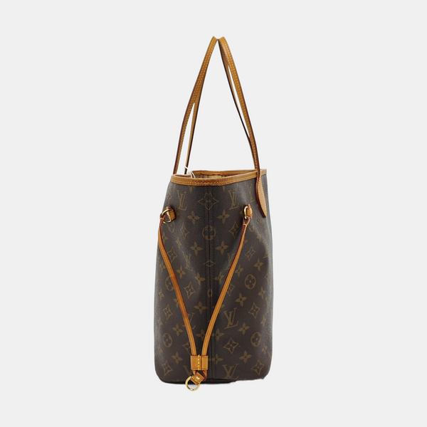 NEVERFULL MM Monogram Coated Canvas Brown