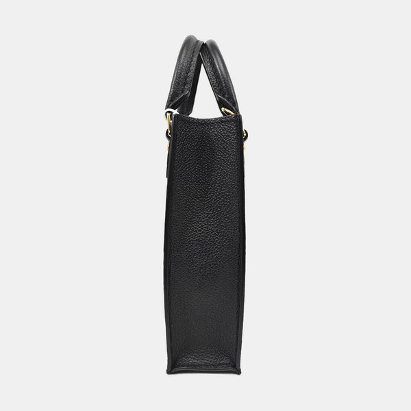 SAC PLAT Mini Calfskin Black
