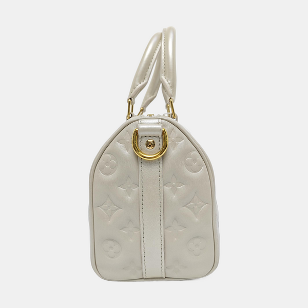 Authenticated pre-owned SPEEDY 22 Lambskin White - Shoulder Bag at Looply