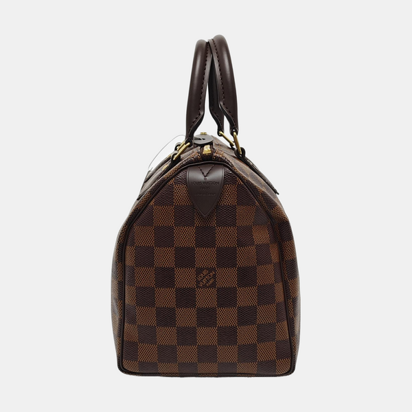 SPEEDY 25 Damier Ebene Coated Canvas Brown