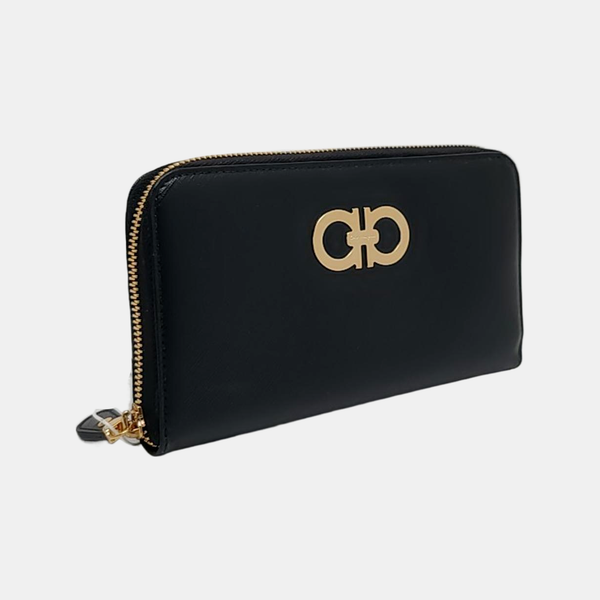 Authenticated pre-owned Gancini Calfskin Black Wallet - Wallet at Looply