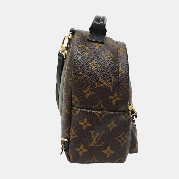 PALM SPRINGS Mini Monogram Coated Canvas Brown