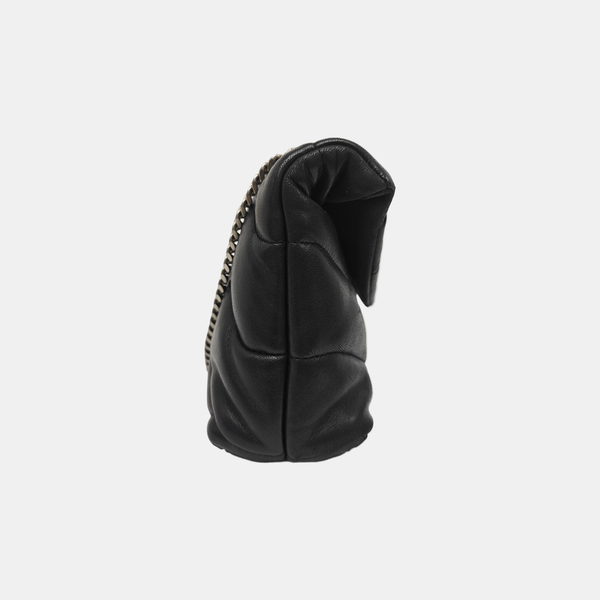 PUFFER Mini Chevron Lambskin Black