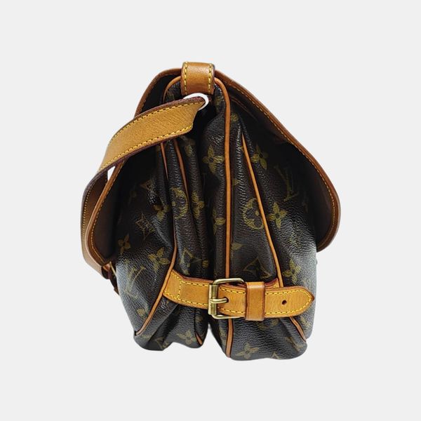 SAUMUR 30 Monogram Coated Canvas Brown