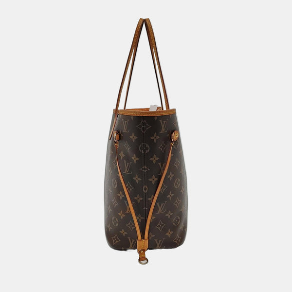NEVERFULL MM Monogram Coated Canvas Brown