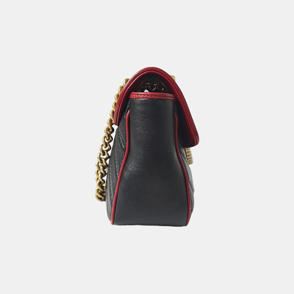 GG Marmont Medium Quilted Calfskin Black