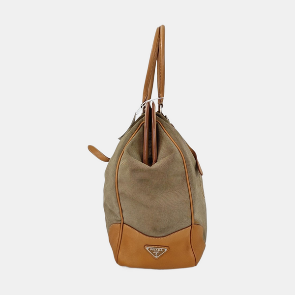 Fabric Tote Bag Brown