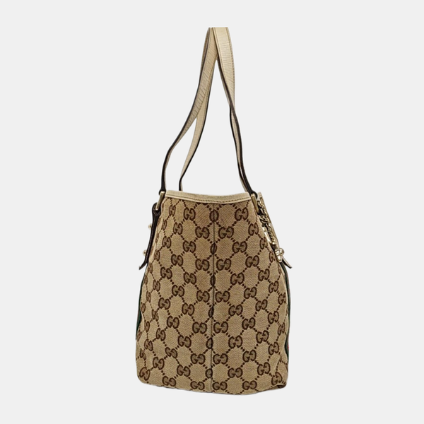 Jolicoeur Medium Monogram Coated Canvas Beige
