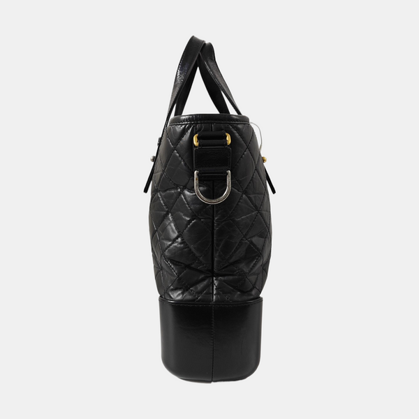 Quilted Calfskin Shoulder Bag Black