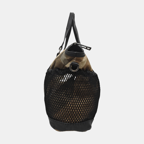 Nylon Shoulder Bag Brown