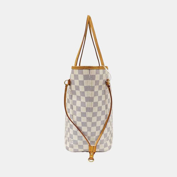 NEVERFULL MM Damier Azur Coated Canvas Beige