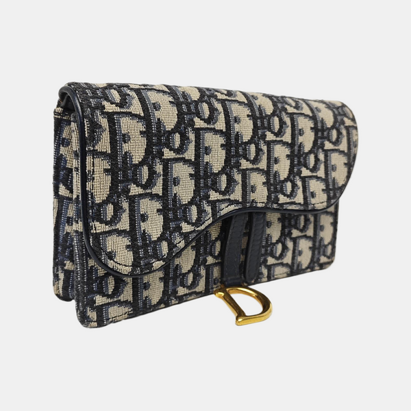Saddle Mini Oblique Canvas Blue