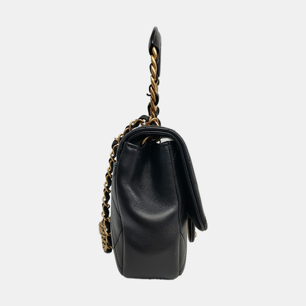 IN THE LOOP Small Quilted Lambskin Black