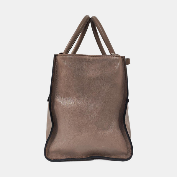 Authenticated pre-owned Galleria Small Calfskin Gray - Tote Bag at Looply