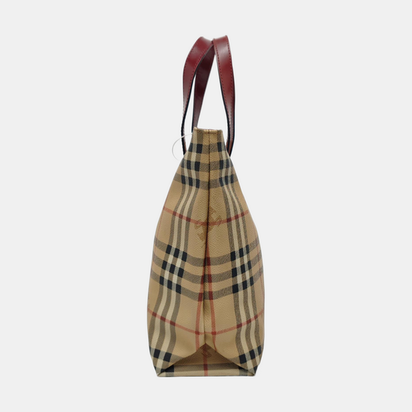 Coated Canvas Tote Bag Beige