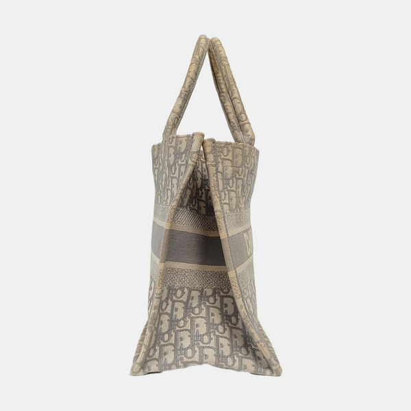 Book Tote Medium Oblique Canvas Gray
