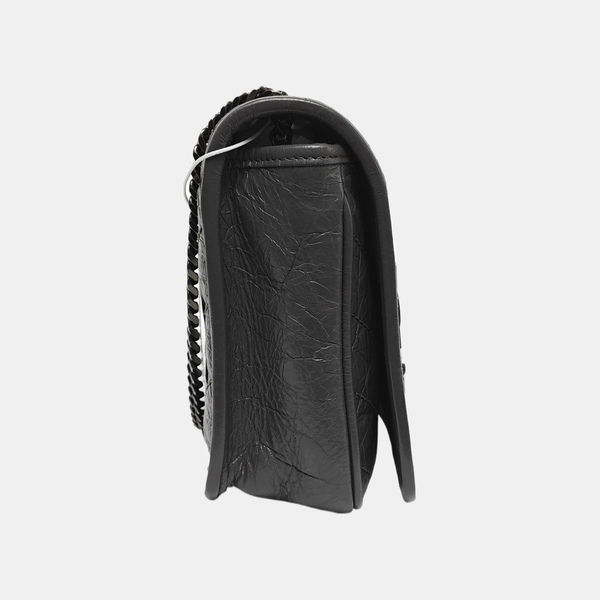 NIKI Mini Chevron Calfskin Gray