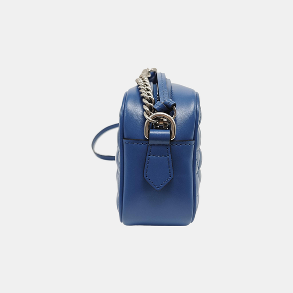 GG Marmont Mini Quilted Calfskin Blue