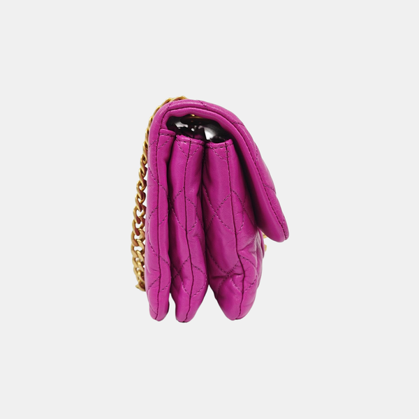 Authenticated pre-owned CLASSIC FLAP Quilted Lambskin Purple - Shoulder Bag at Looply