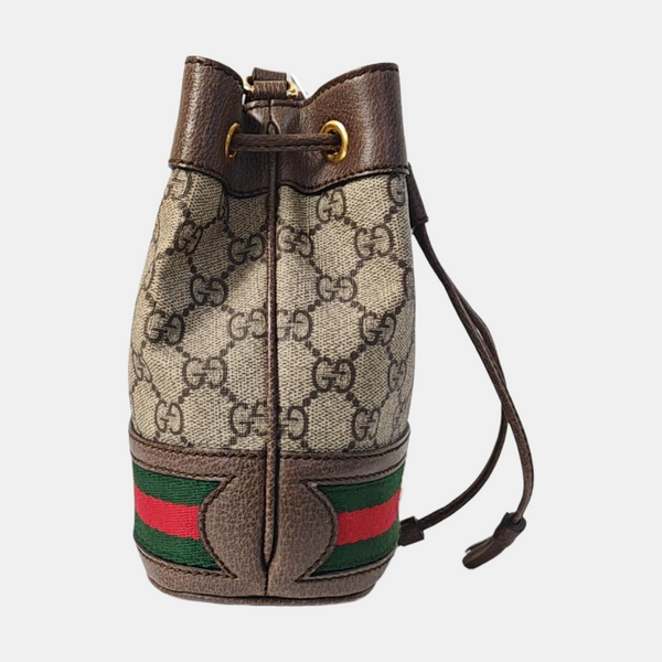 Ophidia Mini Monogram Coated Canvas Beige