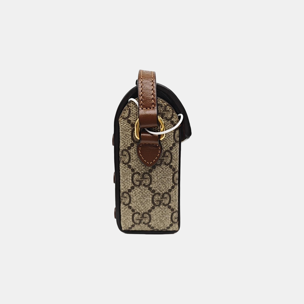 Horsebit 1955 Mini Monogram Coated Canvas Beige