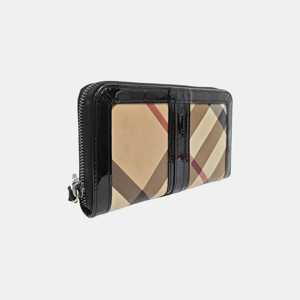 Coated Canvas Wallet Beige