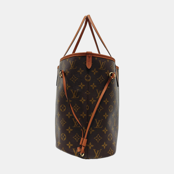 NEVERFULL INSIDE OUT MM Monogram Calfskin Brown