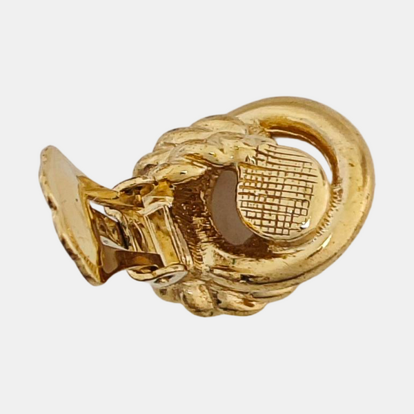 Metal Gold Clip On Earrings