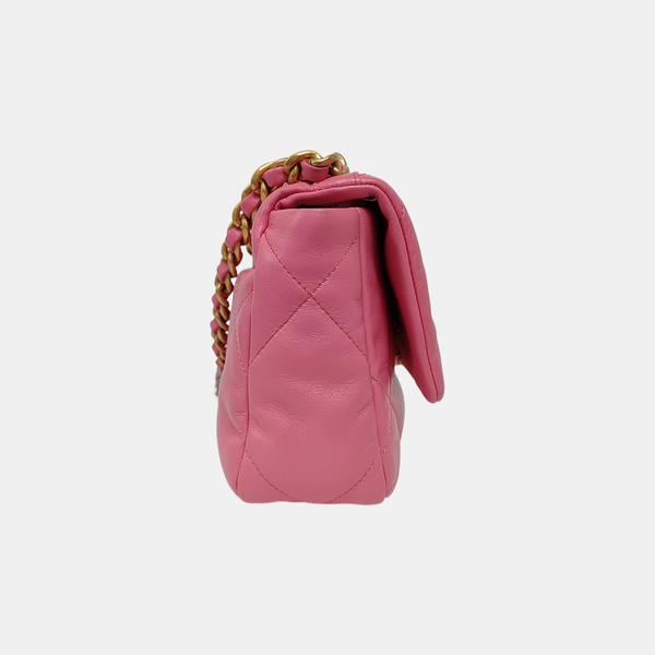 CHANEL 19 Small Quilted Lambskin Red