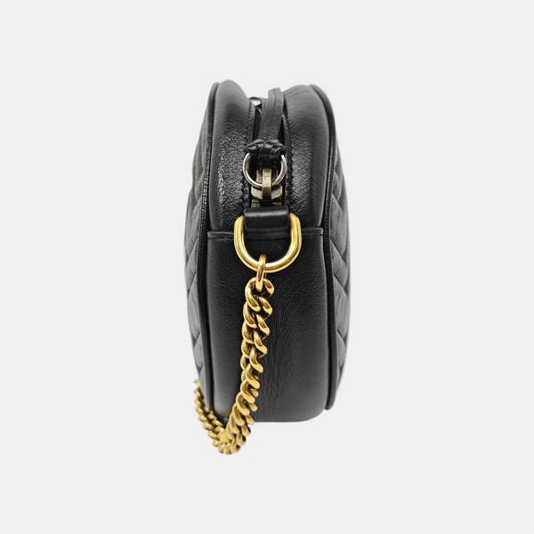 GG Marmont Mini Quilted Calfskin Black