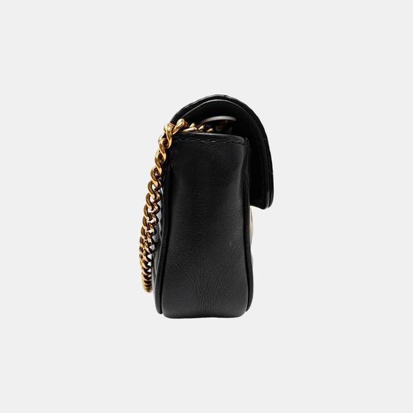 GG Marmont Mini Quilted Calfskin Black